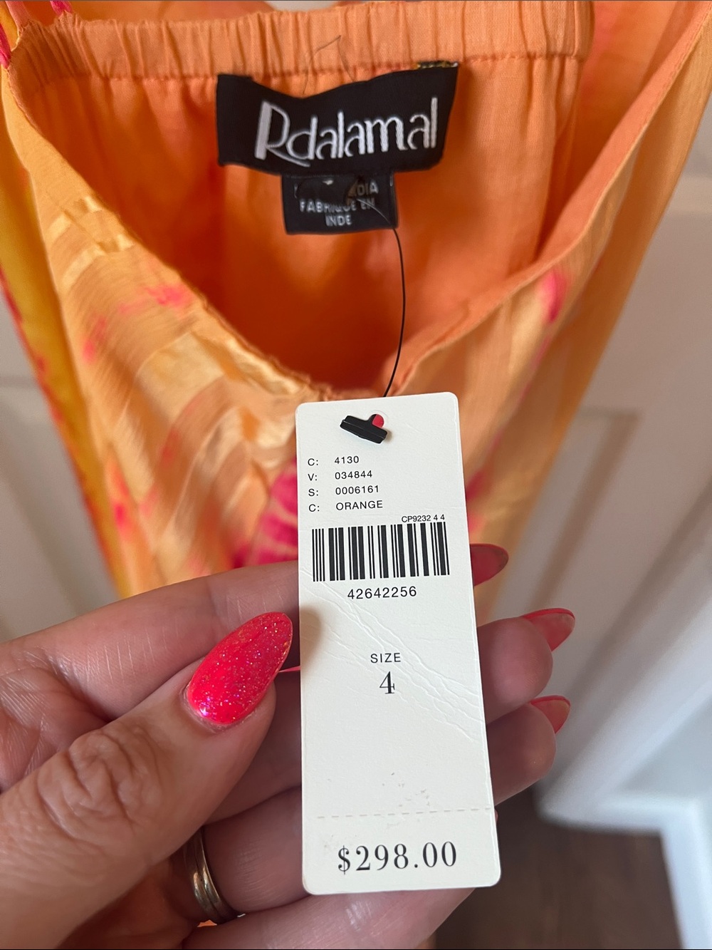 NWT Anthropologie Rdalamal Silk Tie Dye Dress - Size 4 - Picture 6 of 10